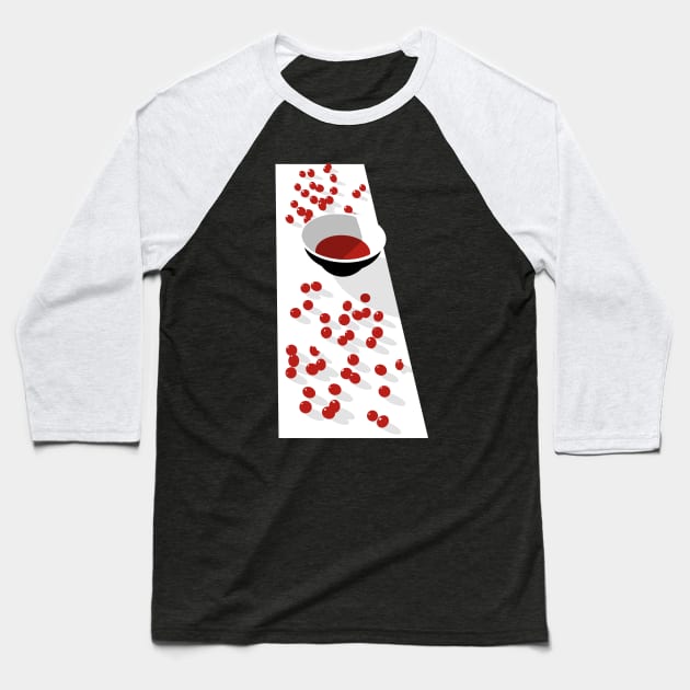 McCartney I (Cherries) Baseball T-Shirt by Derek Keevil